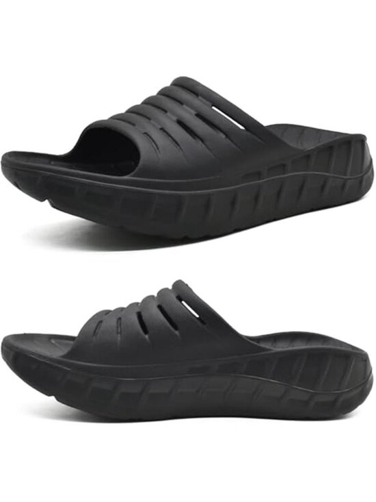 New Mens Recovery Sandals Orthotic Arch Support Open Toe Sport Slides Thick main image 4
